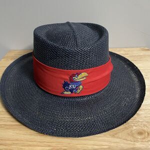 KS Jayhawks Straw Hat Made in Jacksonville, FL Here's Fred Golf Company 1 Size
